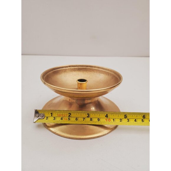 vintage solid brass candle holder Made In italy - Picture 6 of 10